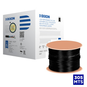 Rollo Cable Dixon F/UTP Cat. 6 4Px23 AWG 9067 Para Uso Exterior